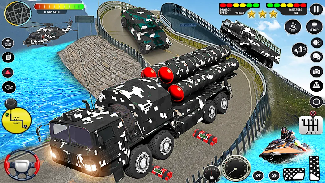 Army Vehicle Transport Truck (Армейский транспортный грузовик для военной техники)  [МОД Unlimited Money] Screenshot 3