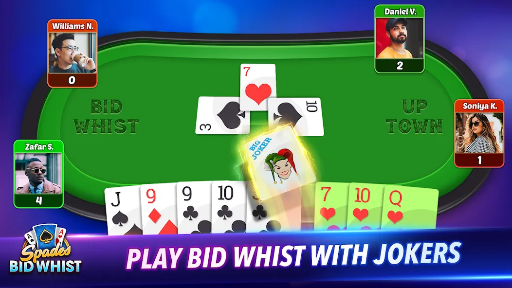 Spades: Bid Whist Classic Game (Бид Вист Классик)  [МОД Mega Pack] Screenshot 4