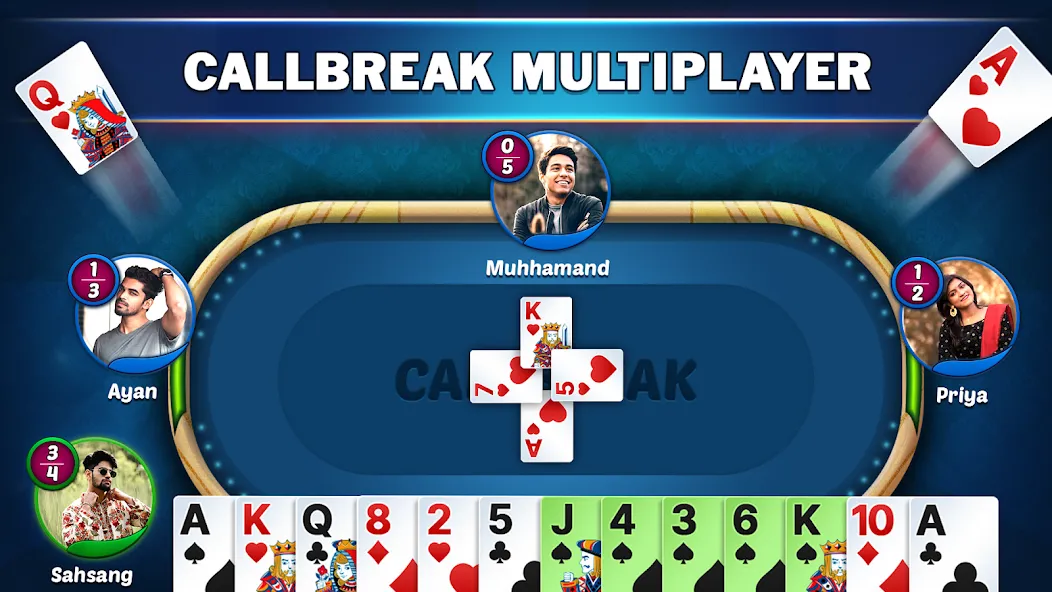 Callbreak Star - Card Game (Коллбрик Стар)  [МОД Бесконечные монеты] Screenshot 1