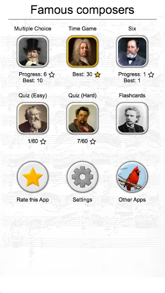 Famous Composers Portrait Quiz  [МОД Menu] Screenshot 3