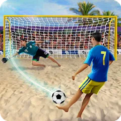 Взломанная Shoot Goal - Beach Soccer Game (Шут)  [МОД Все открыто] - полная версия apk на Андроид