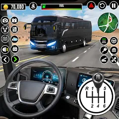 Взломанная Bus Driving School : Bus Games  [МОД Menu] - стабильная версия apk на Андроид