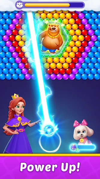 Bubble Shooter Kingdom  [МОД Бесконечные деньги] Screenshot 3