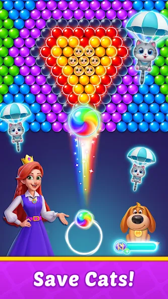 Bubble Shooter Kingdom  [МОД Бесконечные деньги] Screenshot 4