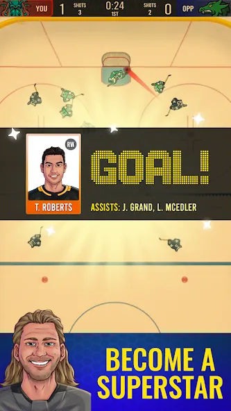 Superstar Hockey (уперстар Хоккей)  [МОД Бесконечные монеты] Screenshot 3