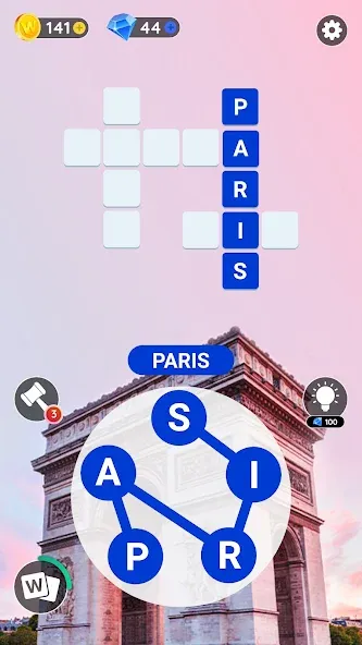 Word City: Connect Word Game (Ворд Сити)  [МОД Бесконечные деньги] Screenshot 2