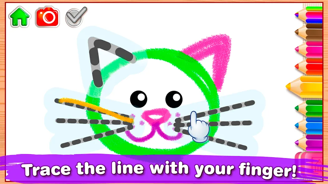 Bini Drawing for Kids Games (Бини)  [МОД Меню] Screenshot 3