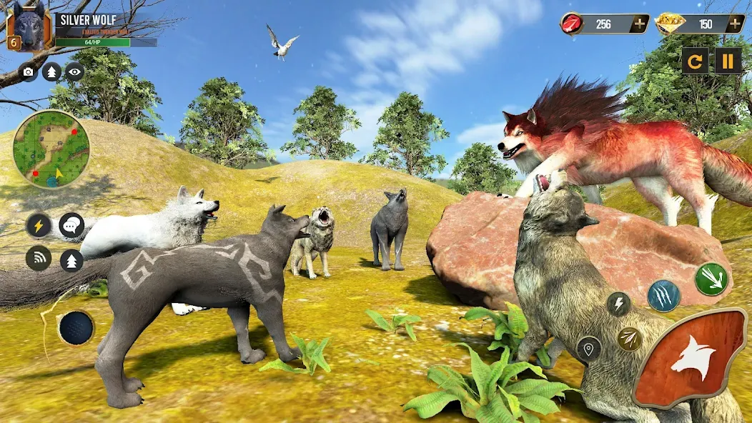 Wild Wolf Simulator Wolf Games  [МОД Unlocked] Screenshot 1