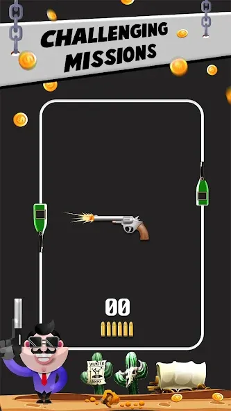 Bottle Shooting VS Gun  [МОД Unlocked] Screenshot 1