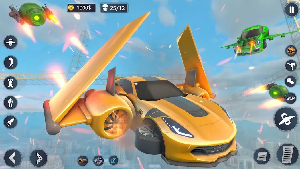 Flying Car Robot Game Car Game  [МОД Меню] Screenshot 3