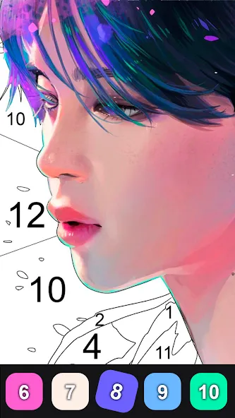 Kpop Paint by Numbers BT21  [МОД Много денег] Screenshot 4