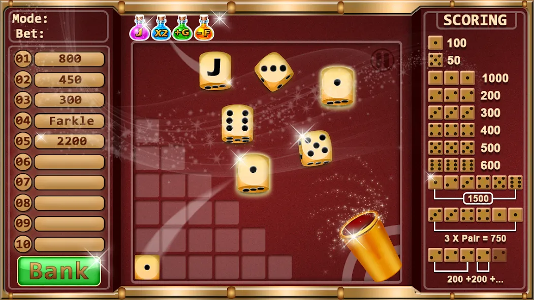 Farkle - Dice Game (Фаркл)  [МОД Бесконечные деньги] Screenshot 2