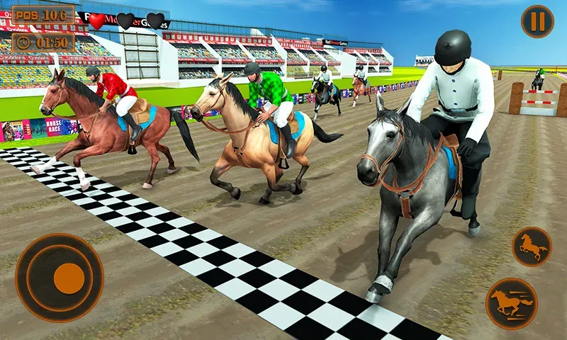 Mounted Horse Racing Games  [МОД Menu] Screenshot 2