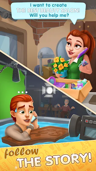 Beauty Tycoon: Hair Salon Game (Бьюти Тайкун)  [МОД Много денег] Screenshot 1