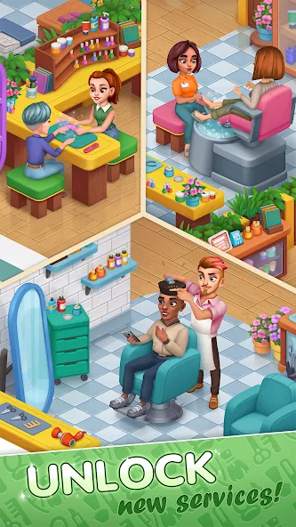 Beauty Tycoon: Hair Salon Game (Бьюти Тайкун)  [МОД Много денег] Screenshot 3