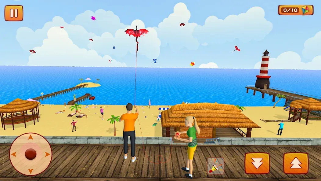 Kite Game: Kite Flying Game 3D  [МОД Бесконечные монеты] Screenshot 1