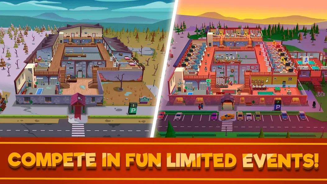 Hotel Empire Tycoon－Idle Game  [МОД Много денег] Screenshot 3