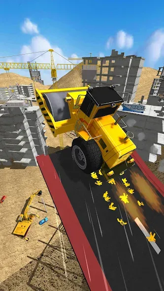 Construction Ramp Jumping (Конструкция для прыжков на рампе)  [МОД Бесконечные монеты] Screenshot 5