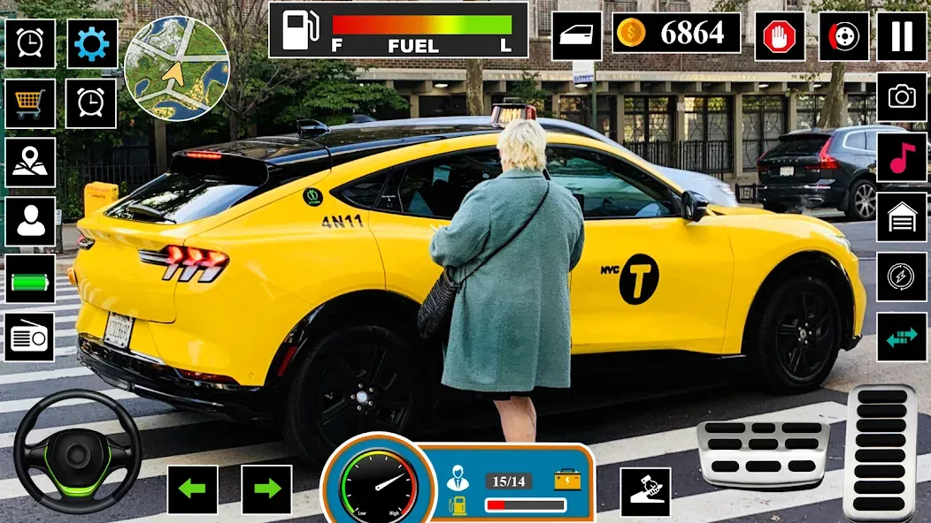 US Taxi Game 2023-Taxi Driver  [МОД Все открыто] Screenshot 4