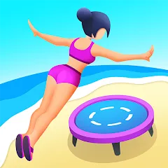 Взломанная Flip Jump Stack!  [МОД Бесконечные монеты] - полная версия apk на Андроид