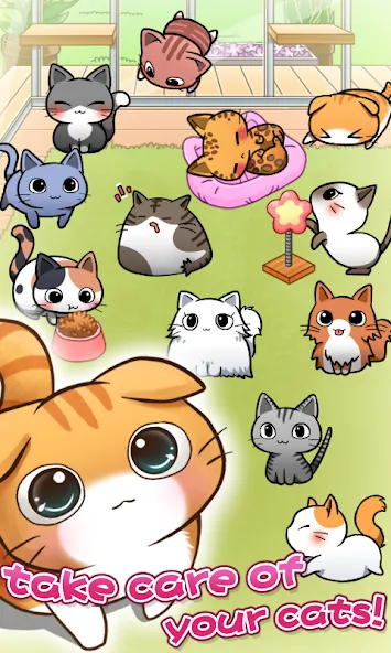 Cat Room - Cute Cat Games (Кэт Рум)  [МОД Много денег] Screenshot 2