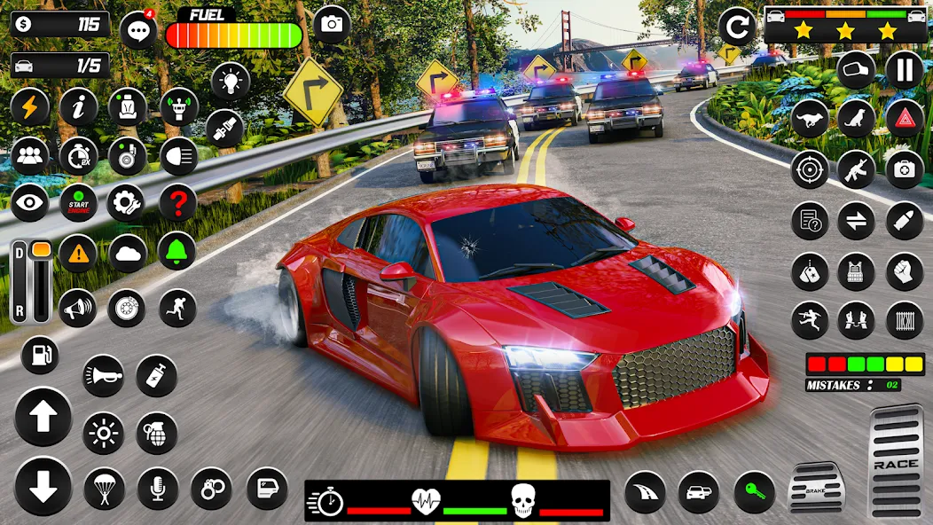 Police Car Chase Car Games  [МОД Все открыто] Screenshot 4