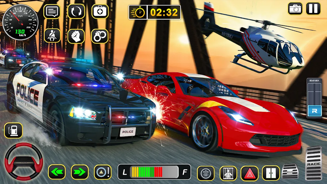 Police Car Chase Car Games  [МОД Все открыто] Screenshot 5