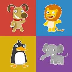 Взлом Animals memory game for kids  [МОД Меню] - последняя версия apk на Андроид