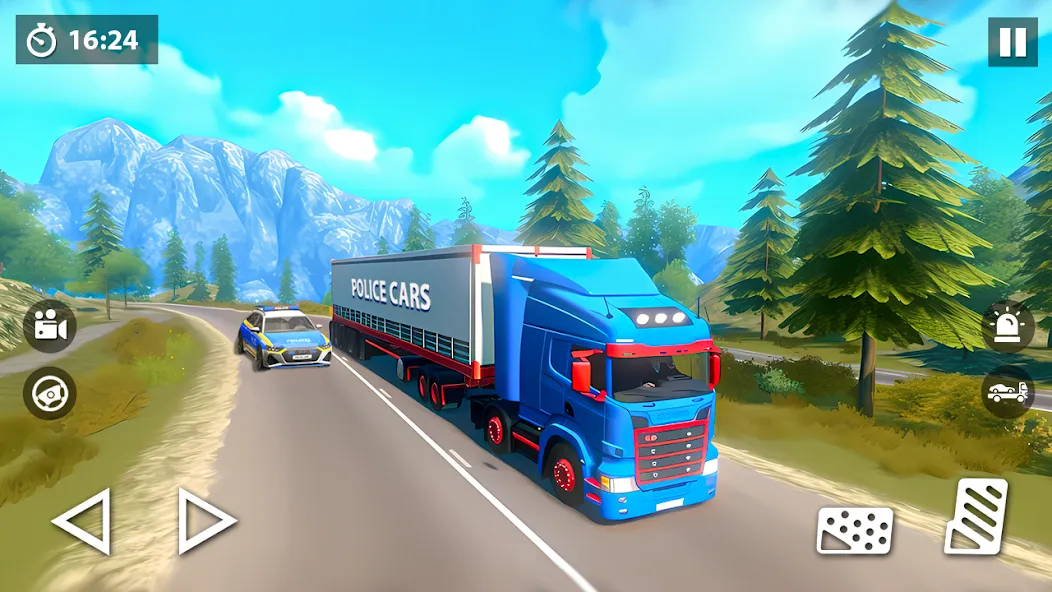 US Police Car Transporter Game (Полицейский транспорт игры)  [МОД Mega Pack] Screenshot 4