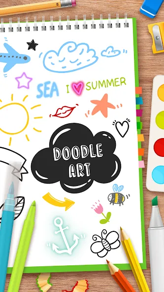 Draw Doodle - Kids drawing  [МОД Все открыто] Screenshot 1