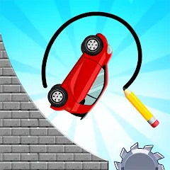 Взломанная Draw 2 Bridge: Draw Save Car (Дроу 2 Бридж)  [МОД Unlimited Money] - последняя версия apk на Андроид