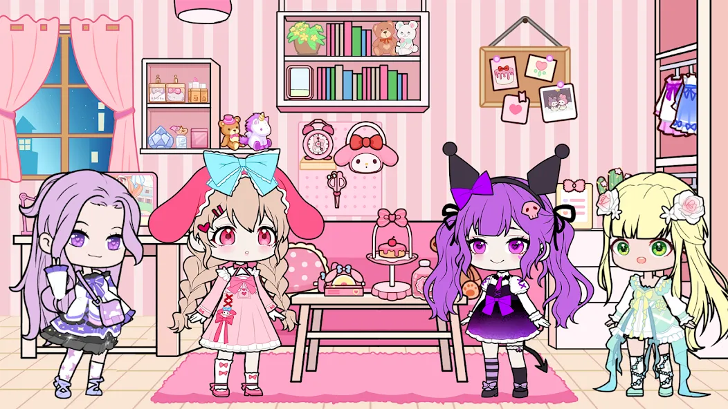 YOYO Doll School life Dress up (ЙОЙО Лайф ворлд)  [МОД Меню] Screenshot 2