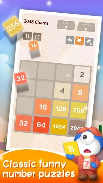 Number Charm: Slide Puzzle (Две тысячи сорок восемь)  [МОД Unlocked] Screenshot 4