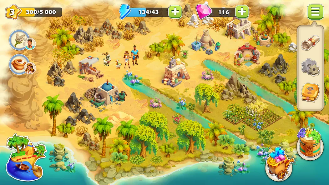 Nile Valley: Farm Adventure (Ниловская долина)  [МОД Unlocked] Screenshot 1