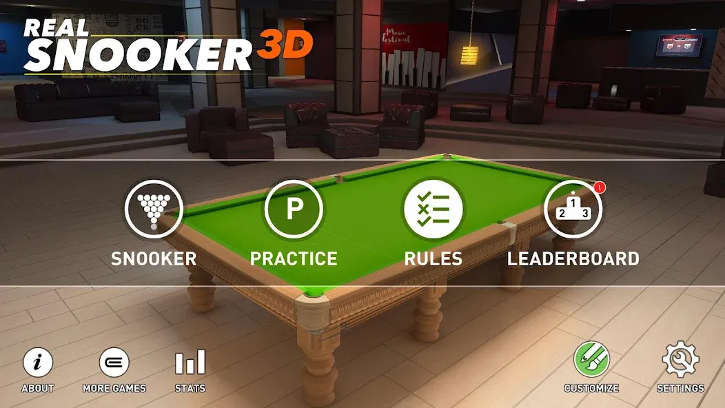 Real Snooker 3D (Реал Снукер 3D)  [МОД Бесконечные монеты] Screenshot 5