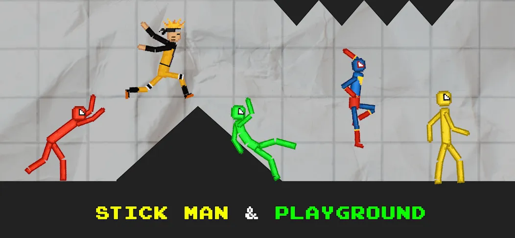 Stickman Playground (тикман Плейграунд)  [МОД Бесконечные монеты] Screenshot 3