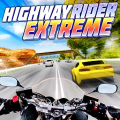 Скачать взломанную Highway Rider Extreme - 3D Mot (Хайвей Райдер Экстрим)  [МОД Mega Pack] - последняя версия apk на Андроид