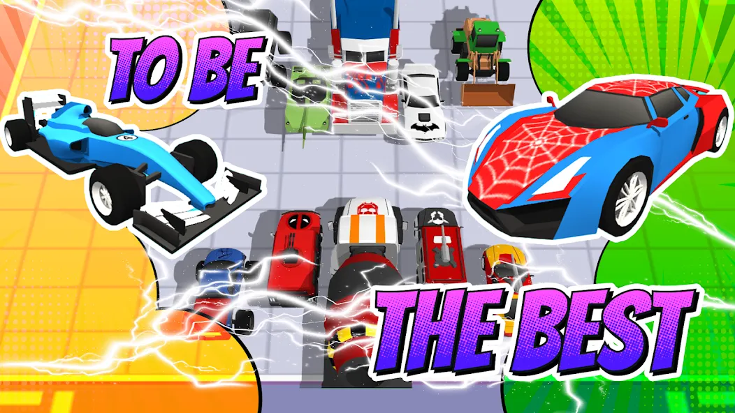 Superhero Car Merge Battle  [МОД Mega Pack] Screenshot 1