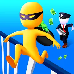 Скачать взломанную Thief Run Race 3D: Fun Race  [МОД Все открыто] - полная версия apk на Андроид