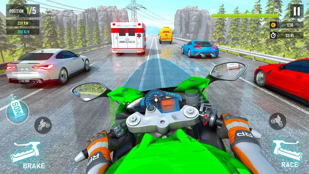 Moto Traffic Bike Race Game 3d (Мото Трафик Байк Рейс Гейм 3д)  [МОД Unlimited Money] Screenshot 5