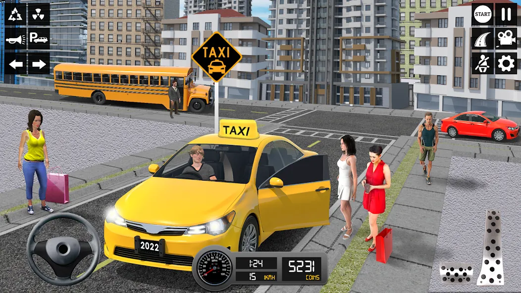 Taxi Simulator 3d Taxi Sim  [МОД Все открыто] Screenshot 4