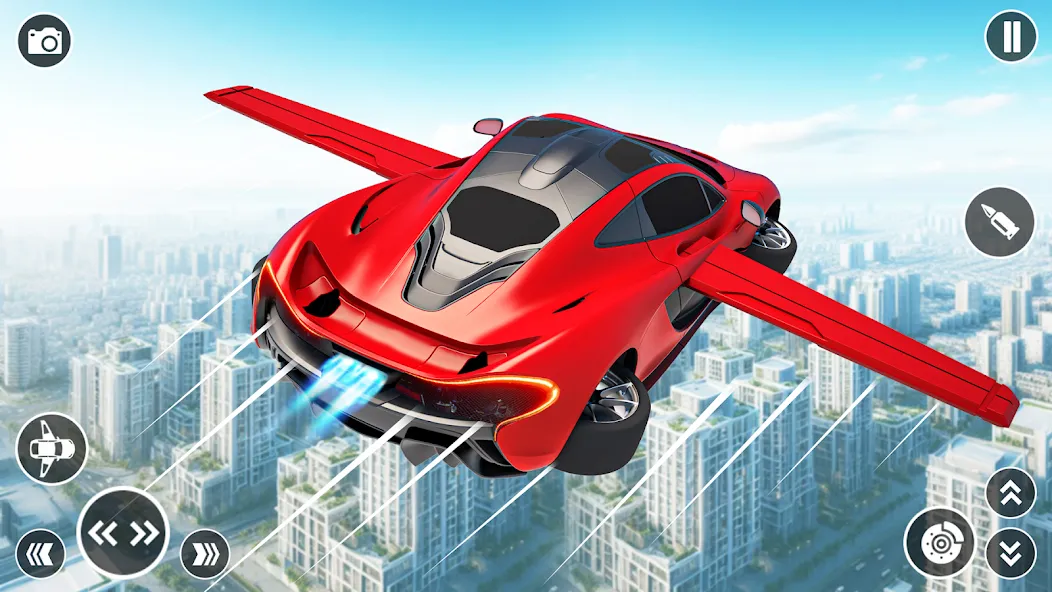 Flying Car Robot Shooting Game  [МОД Все открыто] Screenshot 1