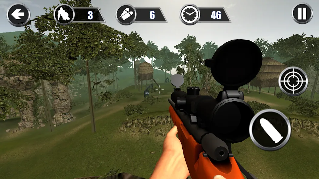 Gorilla Hunter: Hunting games (Горилла Хантер)  [МОД Бесконечные монеты] Screenshot 3