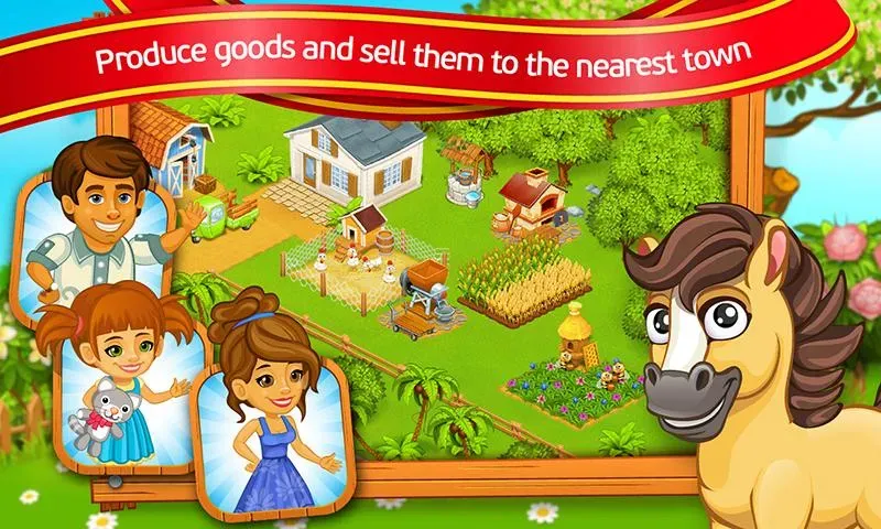 Farm Town: Cartoon Story  [МОД Много монет] Screenshot 4