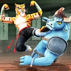 Скачать взломанную Kung Fu Animal: Fighting Games (Кунгфу животное)  [МОД Unlocked] - стабильная версия apk на Андроид