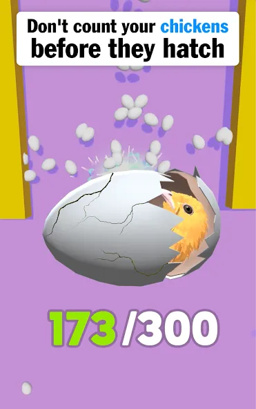 Eggs & Chickens: Cut Rope Game (Яйца и куры)  [МОД Unlimited Money] Screenshot 1