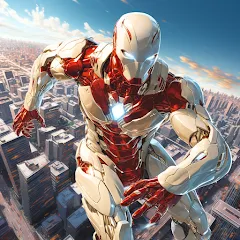 Взлом Super hero Flying iron jet man  [МОД Много монет] - последняя версия apk на Андроид