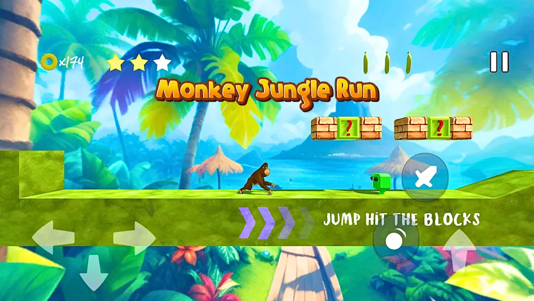 Monkey jungle run kong gorilla  [МОД Unlocked] Screenshot 2