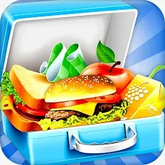 Скачать взломанную Lunch Box cooking Games 2023 (ШКОЛЬНЫЙ ОБЕД ПРИГОТОВЛЕНИЕ ПИЩИ Создание поваров)  [МОД Много монет] - стабильная версия apk на Андроид