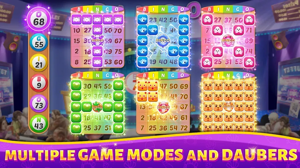 Bingo Rush - Club Bingo Games (Бинго Раш)  [МОД Много монет] Screenshot 2